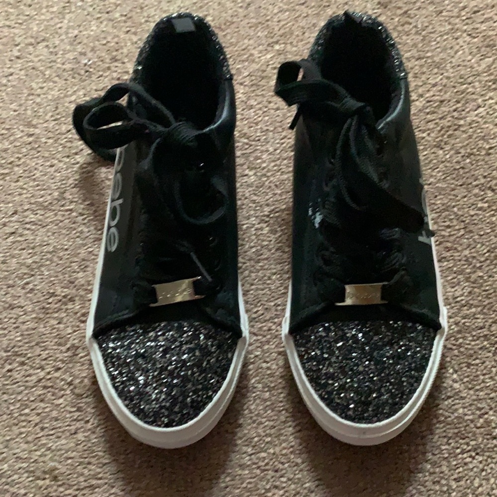 Bebe Girls black sneakers size 2